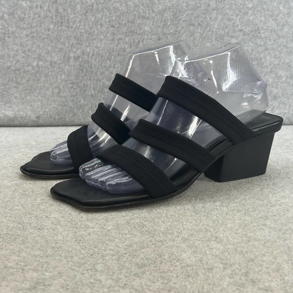 Donald J. Pliner Shoes - Donald J. Pliner Triple Strap Block Heel Mule-Slip On Sandal - Black -Women  8